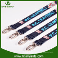 Lanyard de pulsera de color a todo color a medida con gancho de metal